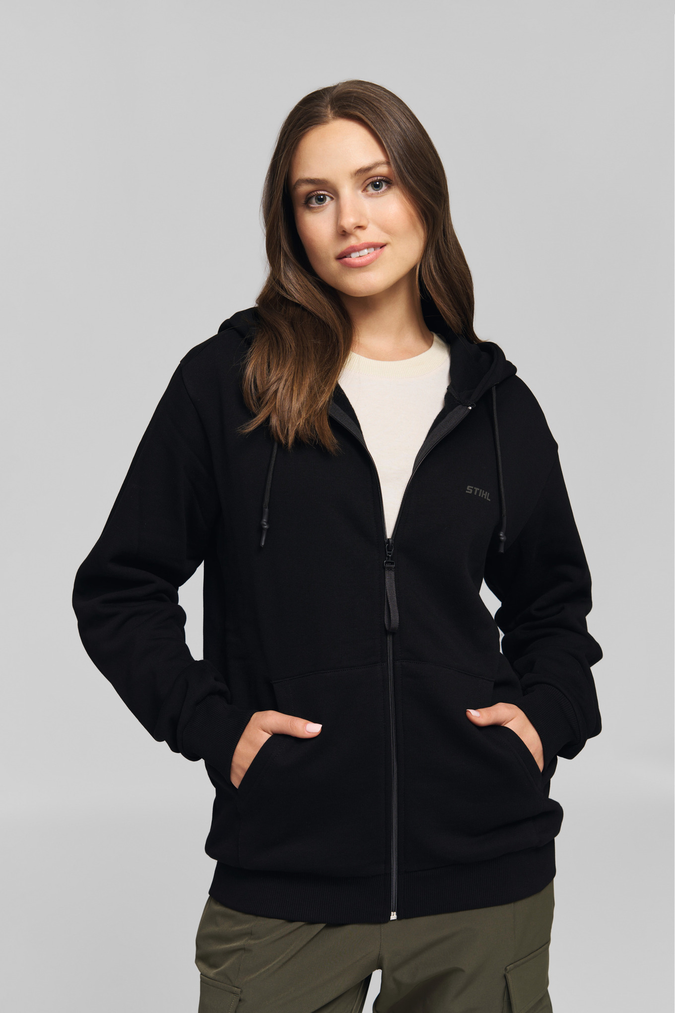Hoodiejacke STIHL 100 REFLECTIVE Schwarz
