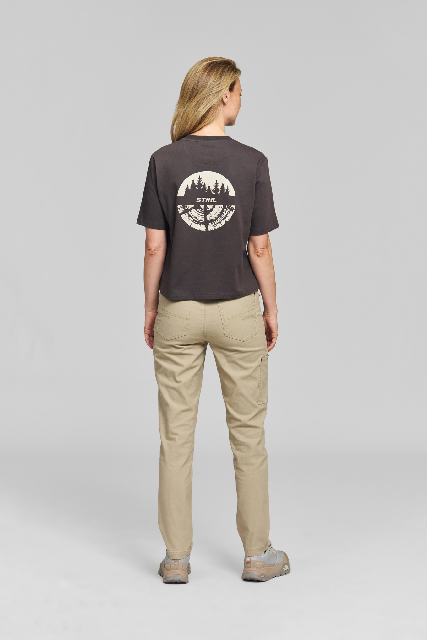 T-Shirt Damen TREE CIRCLE Grau