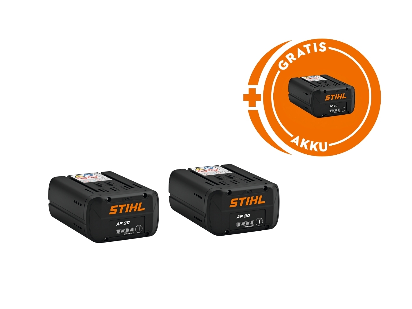 Set mit 3x Akku AP 30