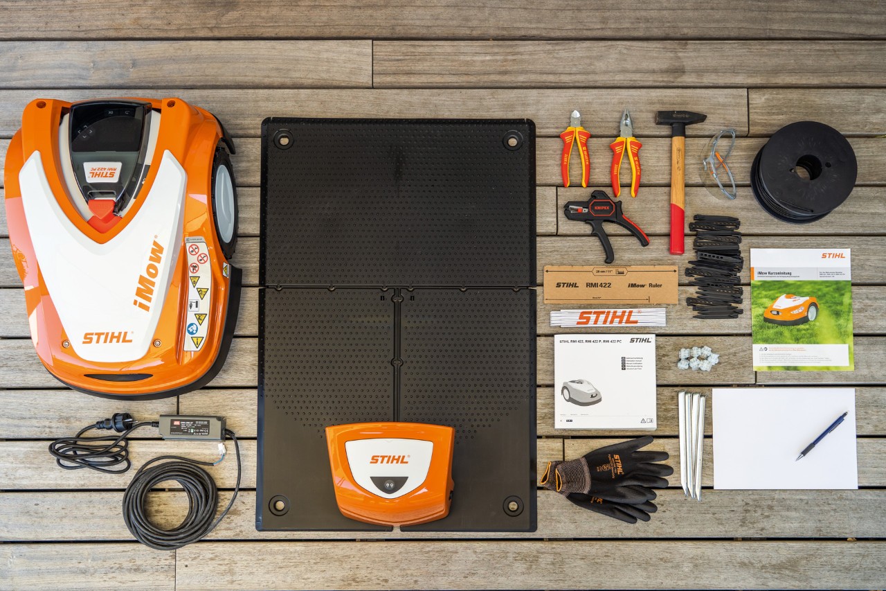 Material zu Installation des STIHL iMOW® Mähroboters 422 
