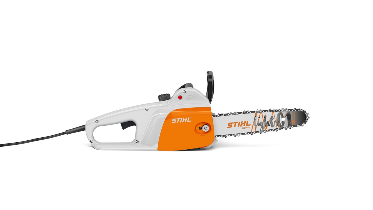 STIHL Elektro-Motorsäge MSE 141 für Grundstückspflege im kleinen Garten und einfache handwerkliche Arbeiten.