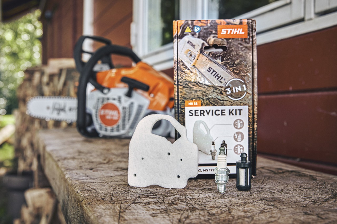  Service-KIt mit Zündkerze, Kraftstofffilter und Luftfilter für STIHL Benzin-Motorsäge MS 162